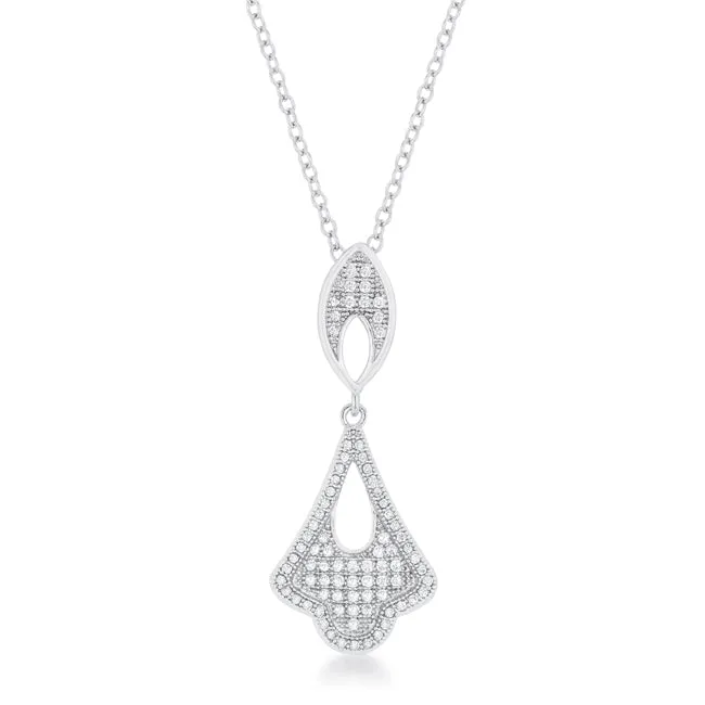 LOVCIA Elegant Teardrop Pave Pendant
