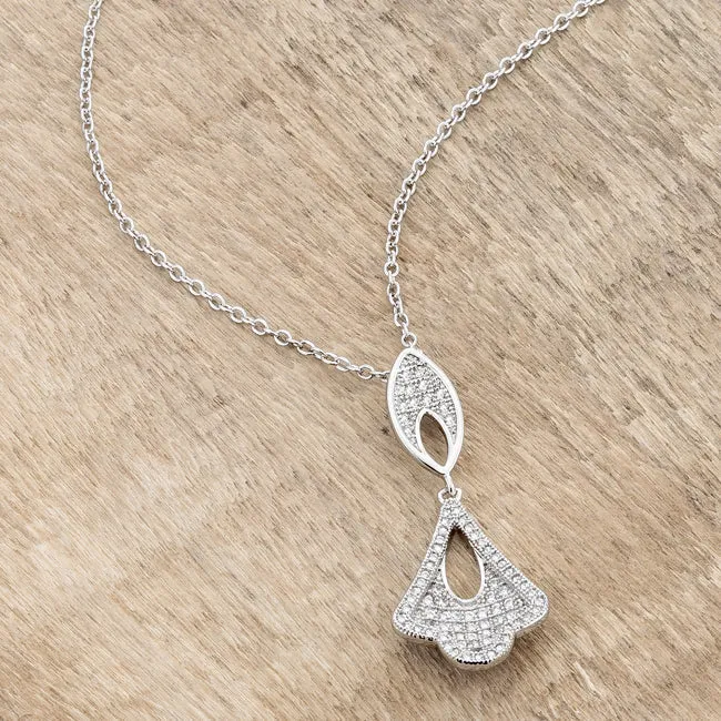 LOVCIA Elegant Teardrop Pave Pendant