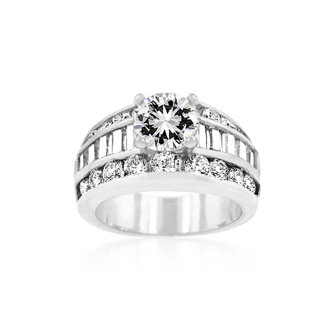 LOVCIA Luxe Essence Platinum Luster Engagement Ring