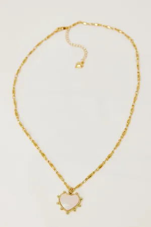 Love Heart Necklace - Mini Mother-Of-Pearl