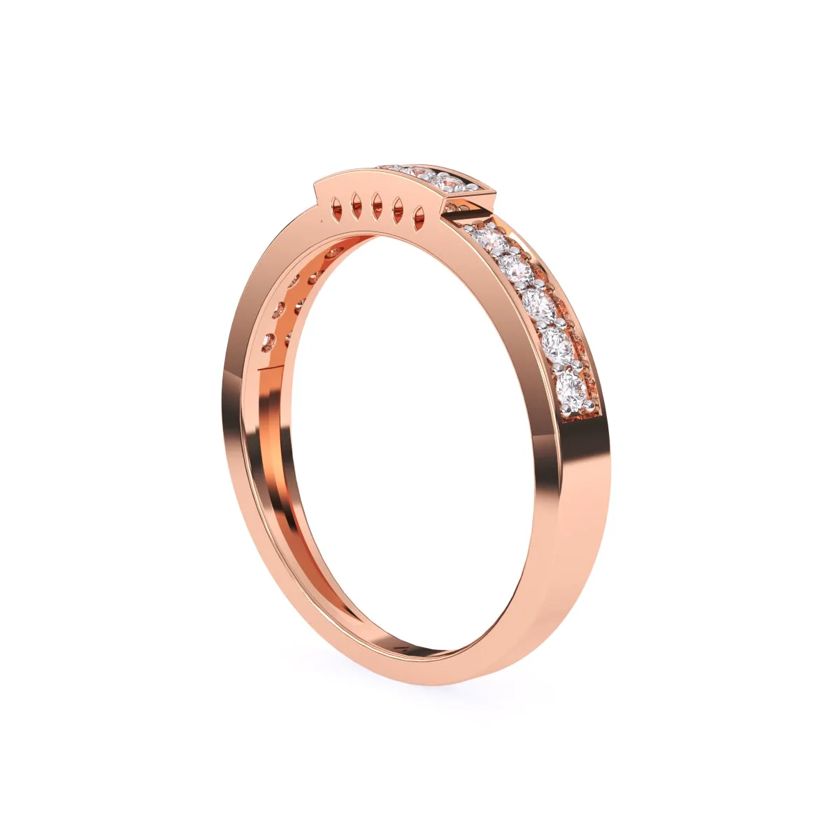 Luxurious Round Diamond Wedding Band