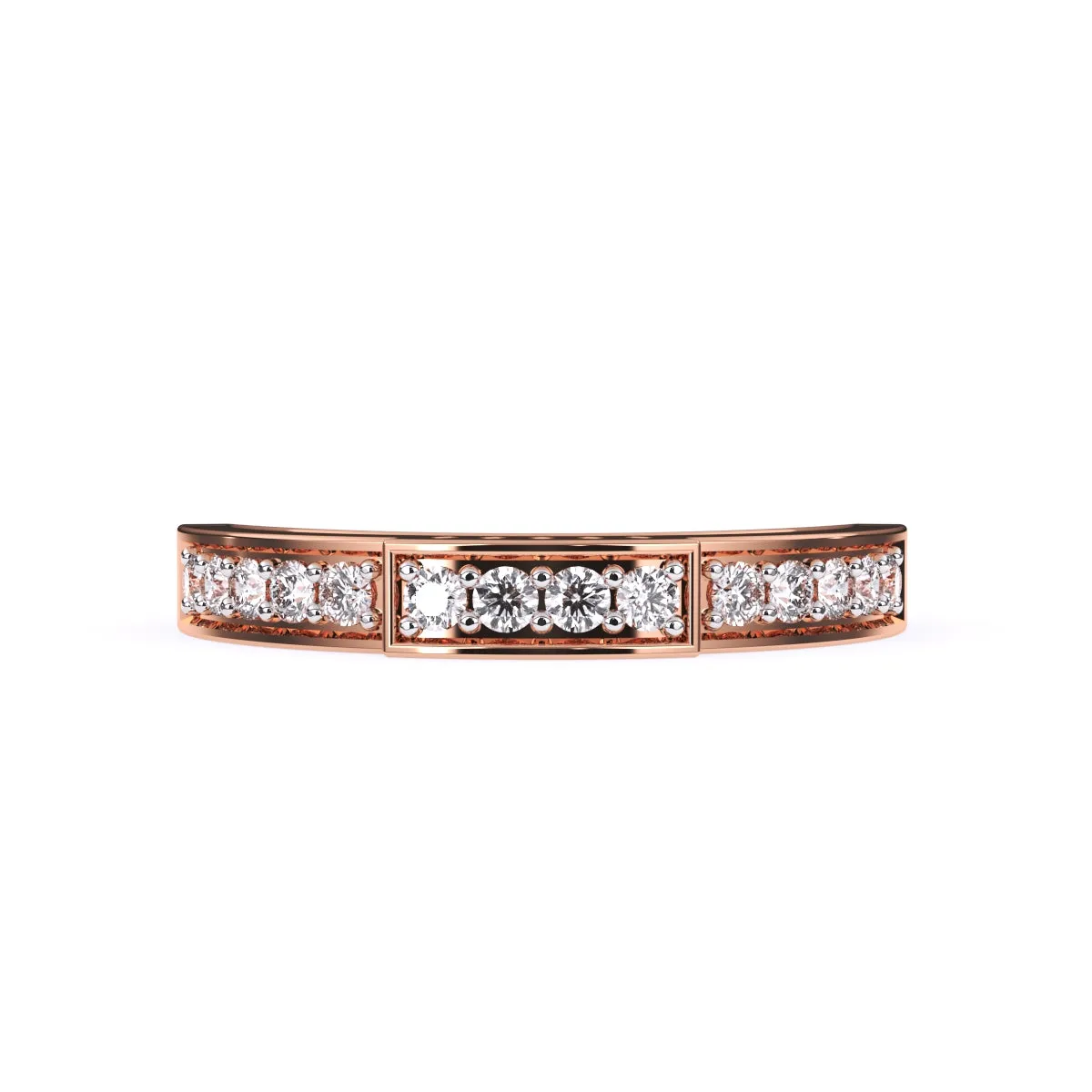 Luxurious Round Diamond Wedding Band