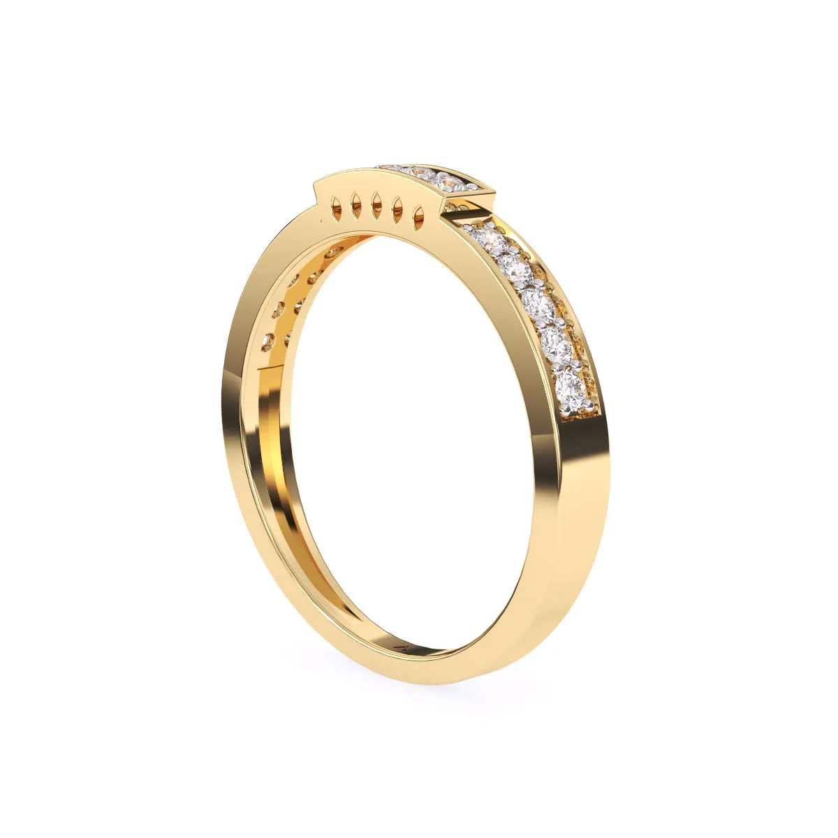 Luxurious Round Diamond Wedding Band