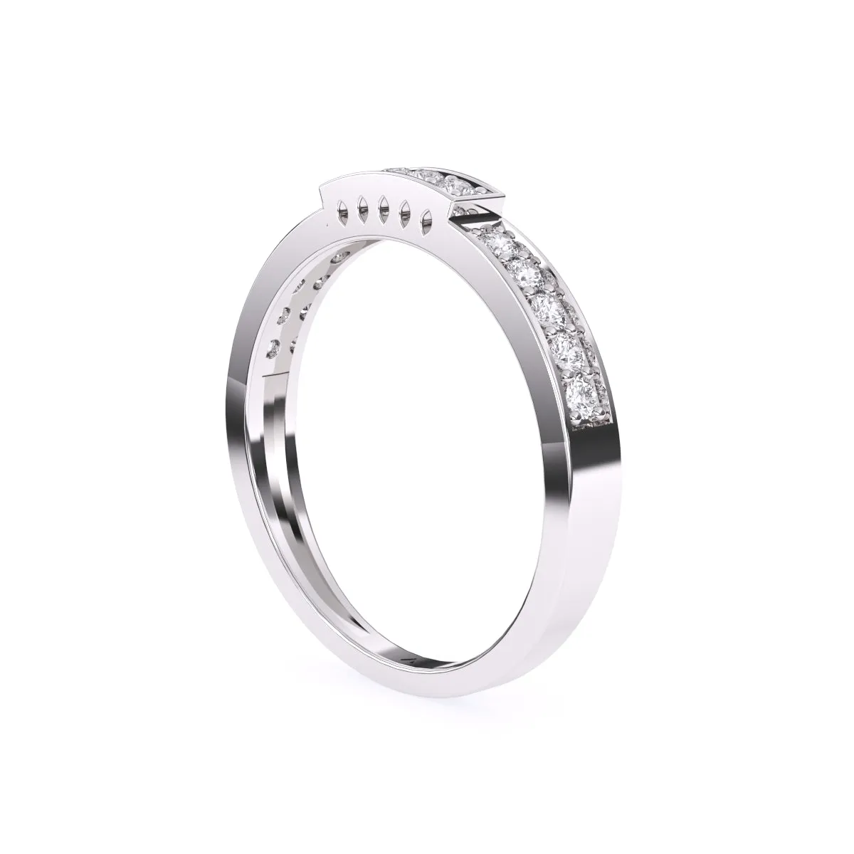 Luxurious Round Diamond Wedding Band