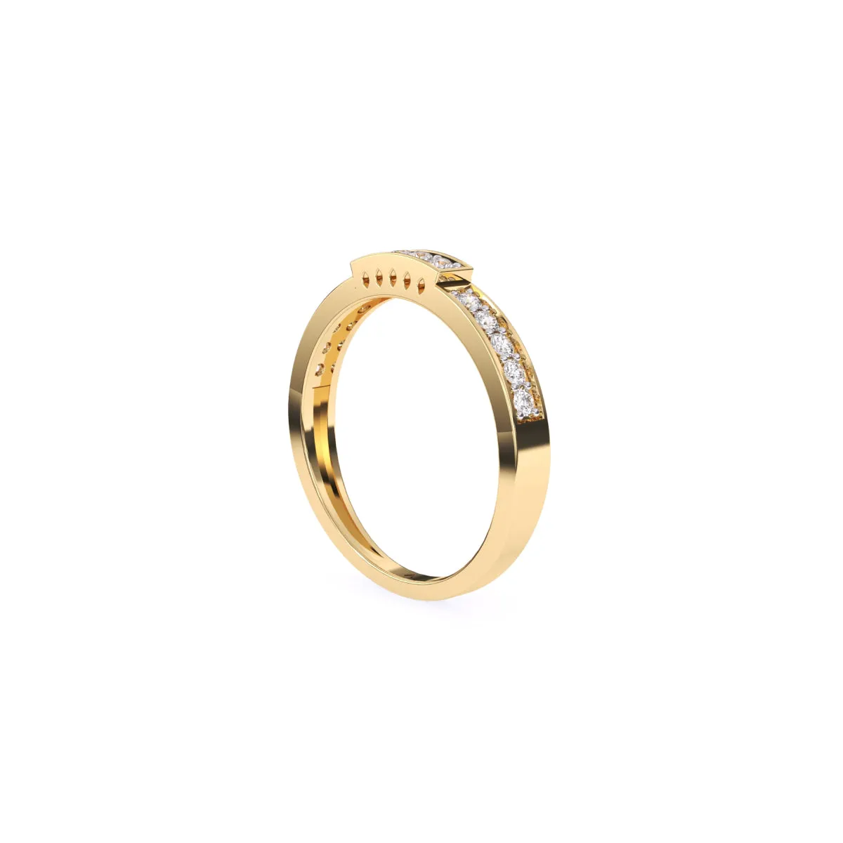 Luxurious Round Diamond Wedding Band