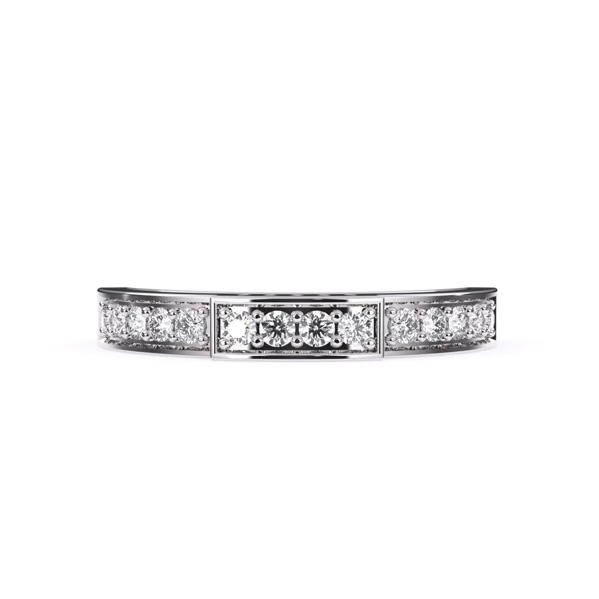 Luxurious Round Diamond Wedding Band