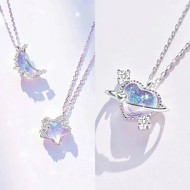 Magical Elegant Fantasy Necklace - Kawaii Cosmic Pendent Jewelry