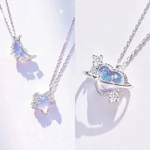 Magical Elegant Fantasy Necklace - Kawaii Cosmic Pendent Jewelry