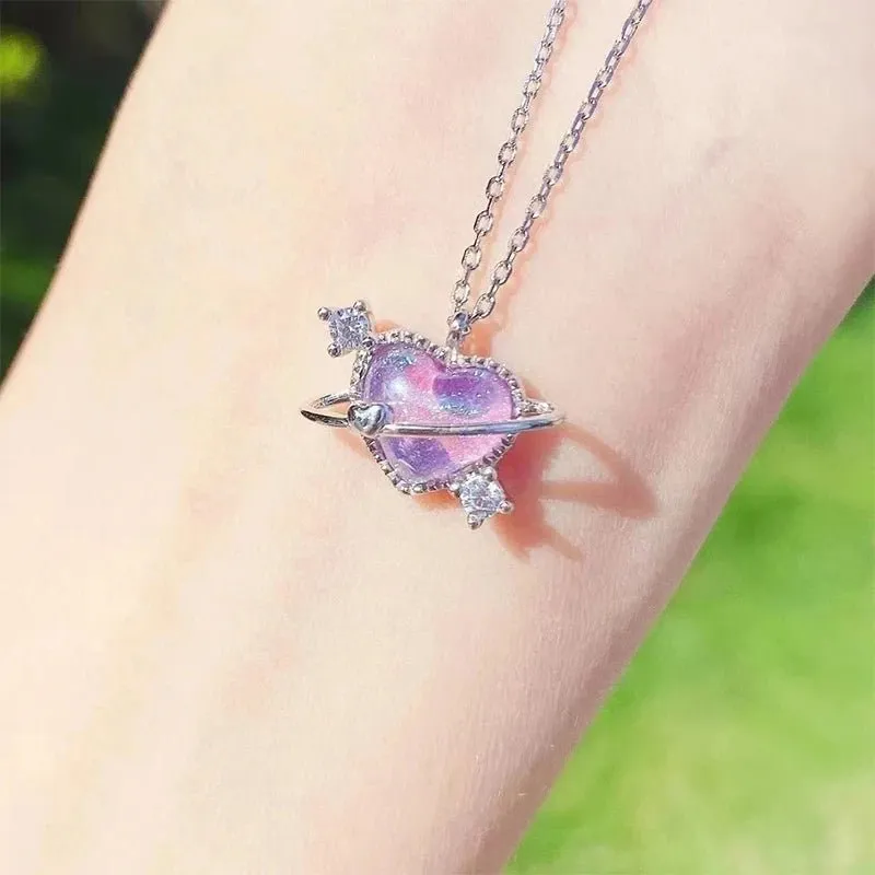 Magical Elegant Fantasy Necklace - Kawaii Cosmic Pendent Jewelry