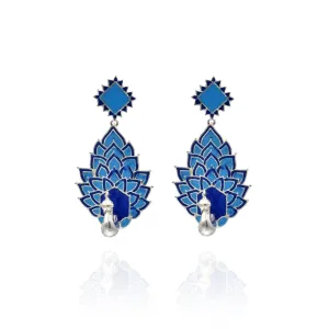 Manvi Meenakari Peacock Earrings