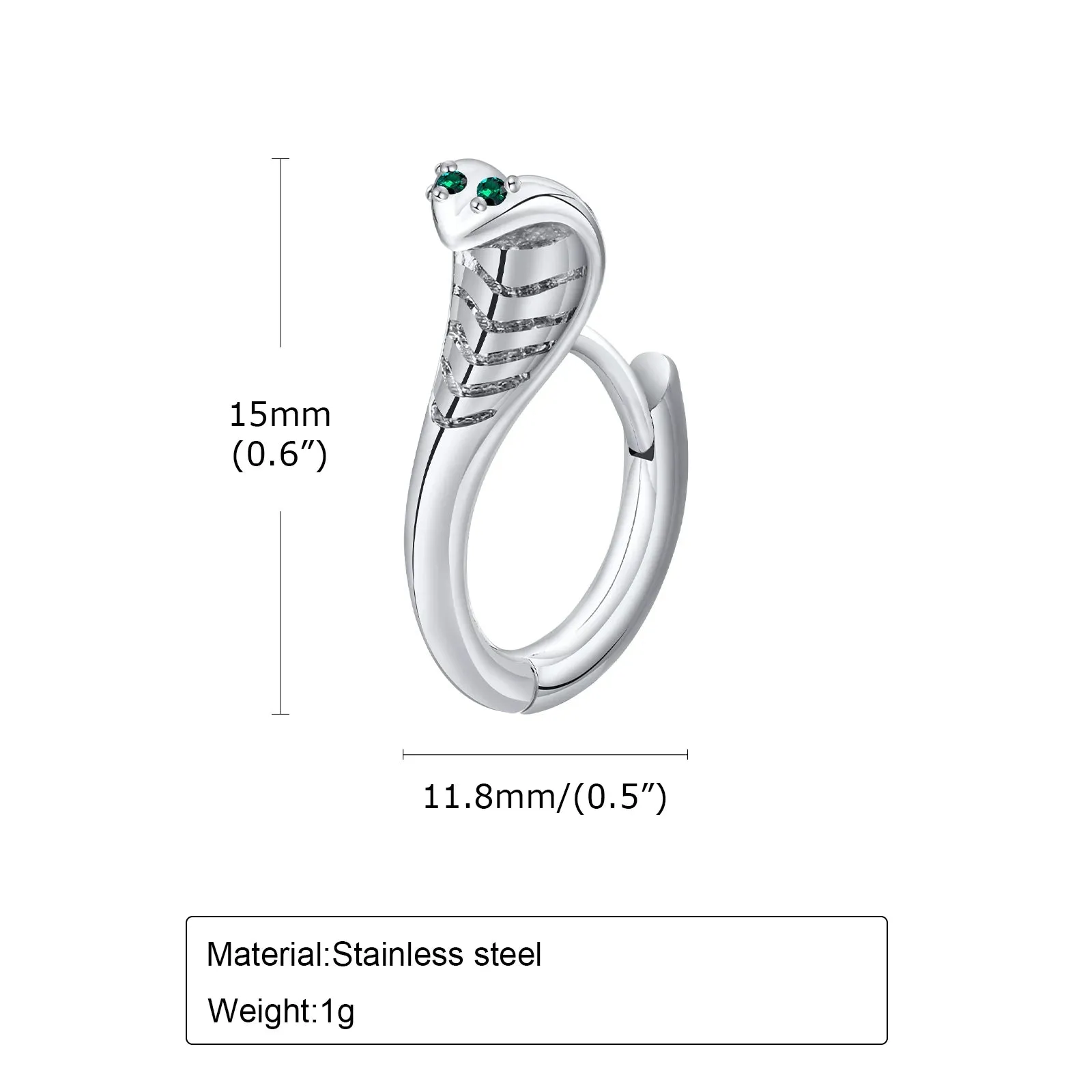 Men's Stylish Hoop Earrings, Waterproof Stainless Steel Round Huggie Hoops Vintage Gothic Ear Gifts for Him Jewelry
