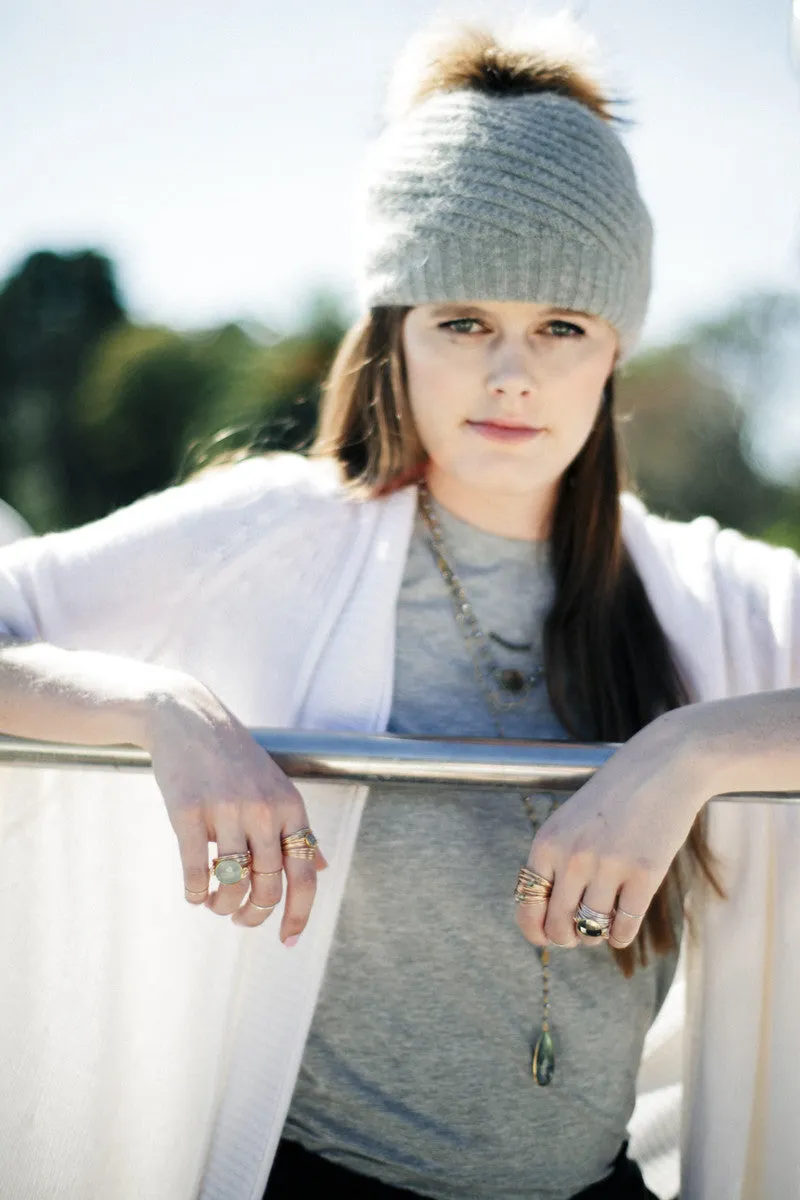 Michelle Bar Necklace in Pyrite