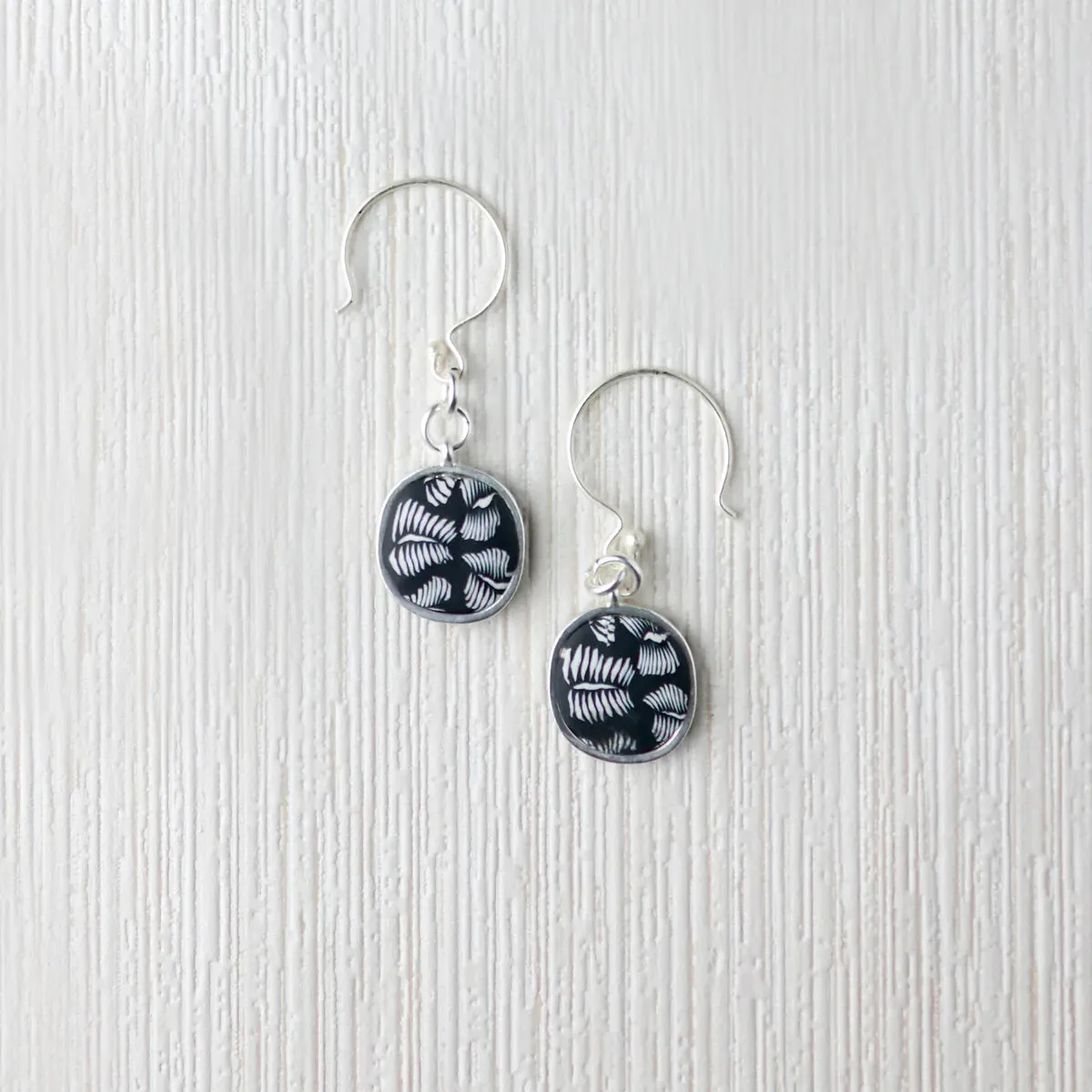 Midnight Palm Reversible Coin Earrings