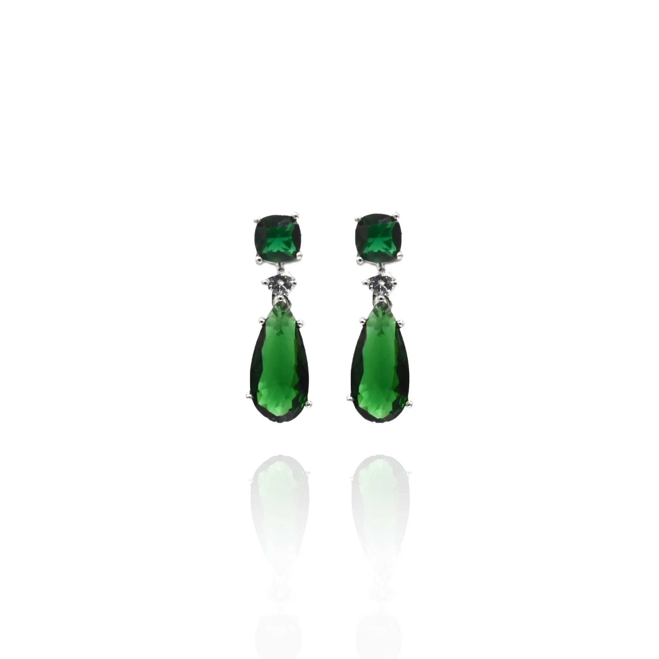 Mini Double Crystal Earrings