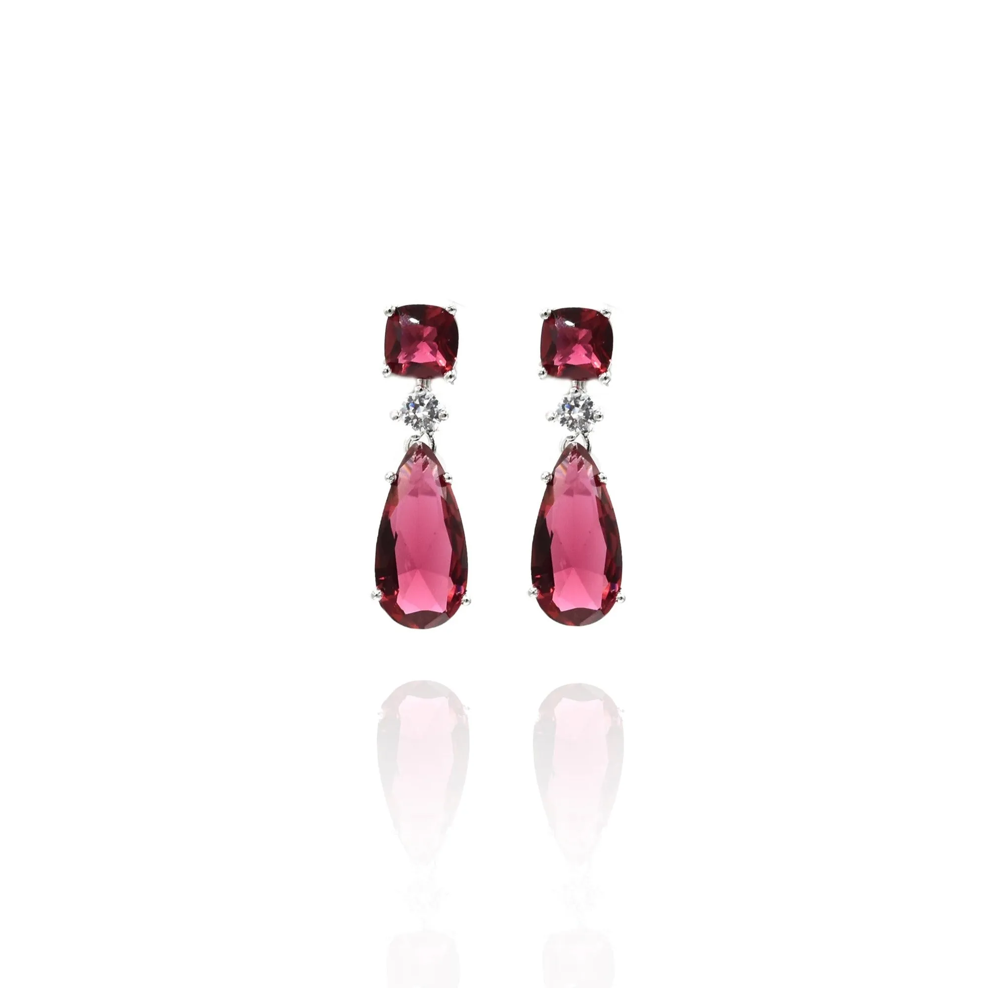 Mini Double Crystal Earrings