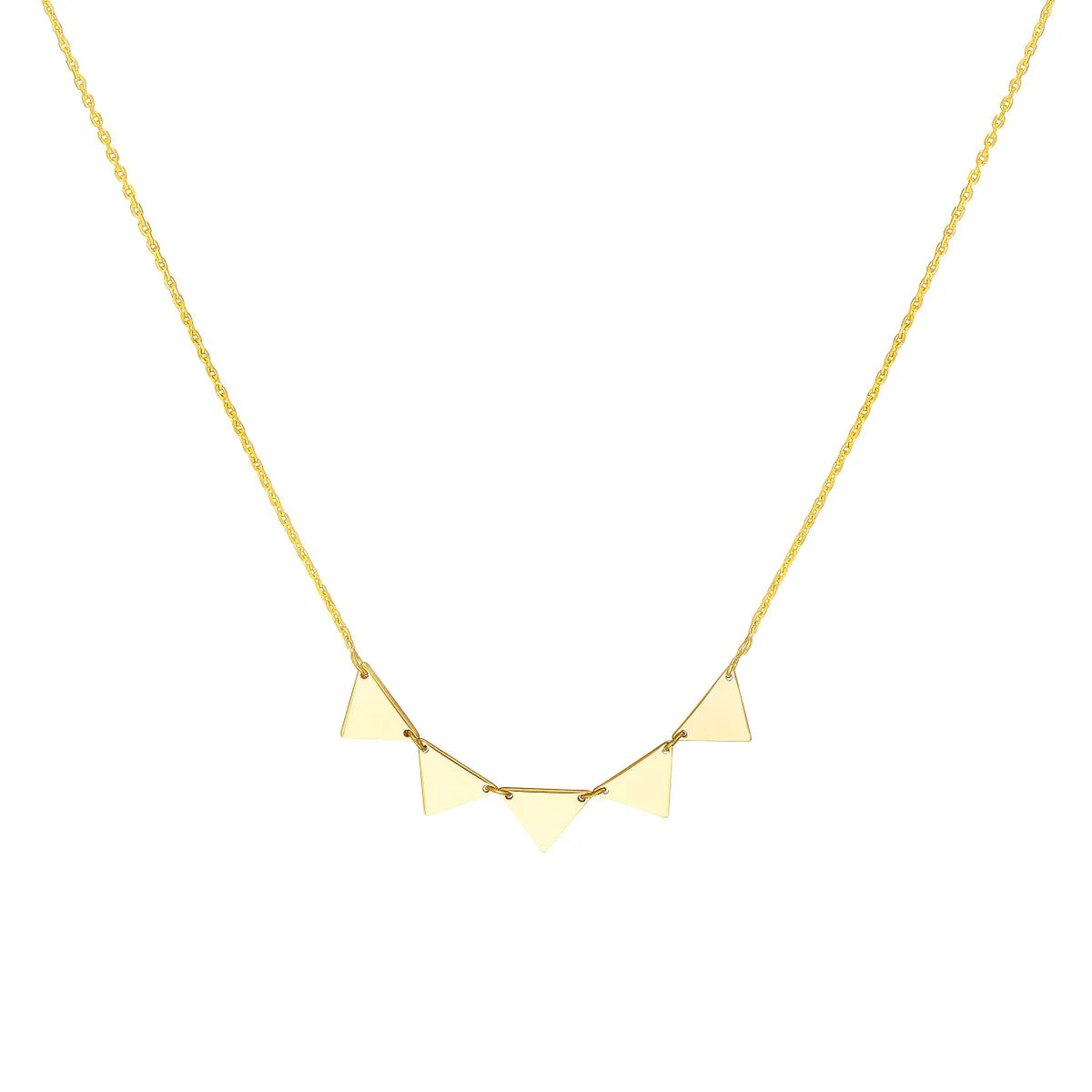 Mini Triangle Tribal Pattern Necklace