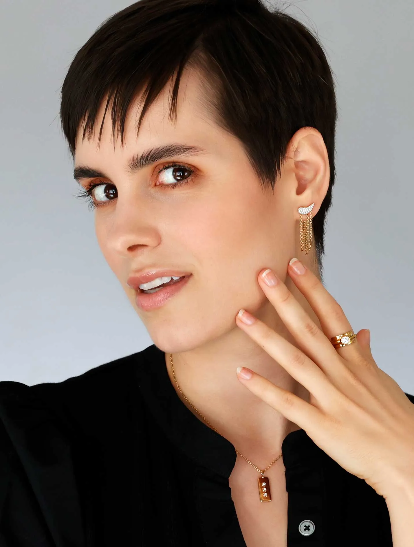 Minimal - Pendant with diamonds