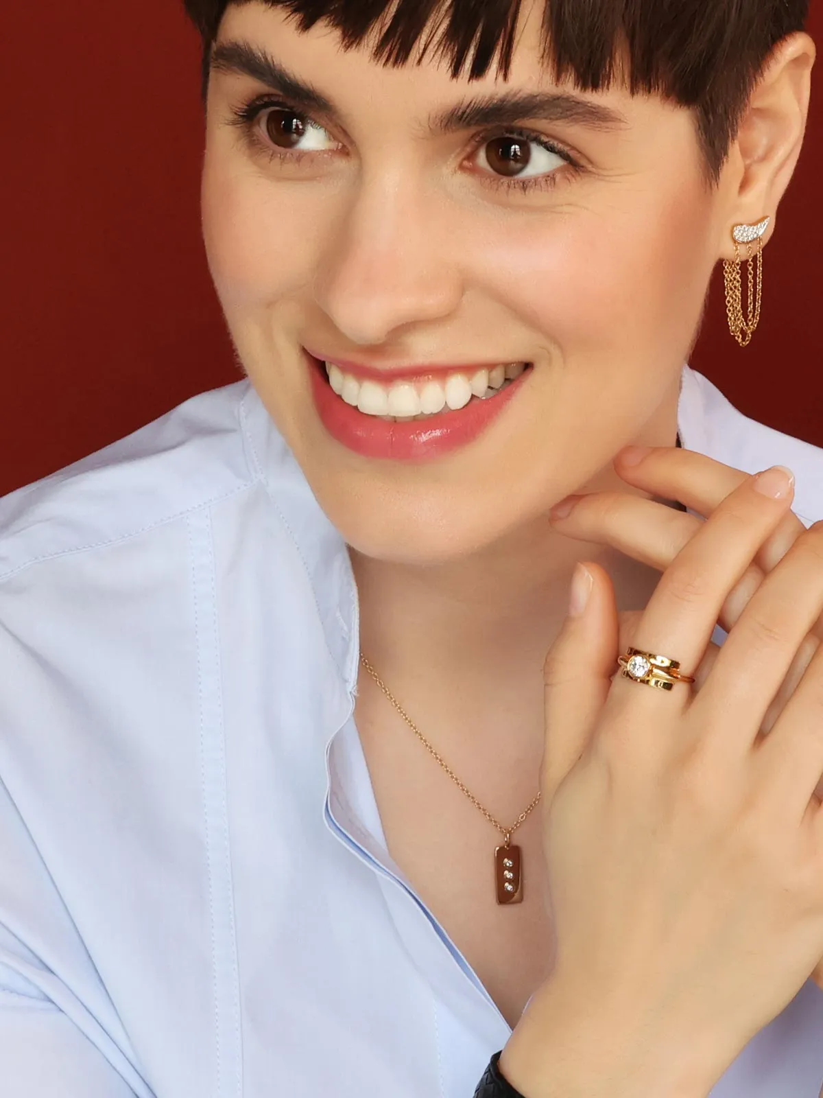 Minimal - Pendant with diamonds