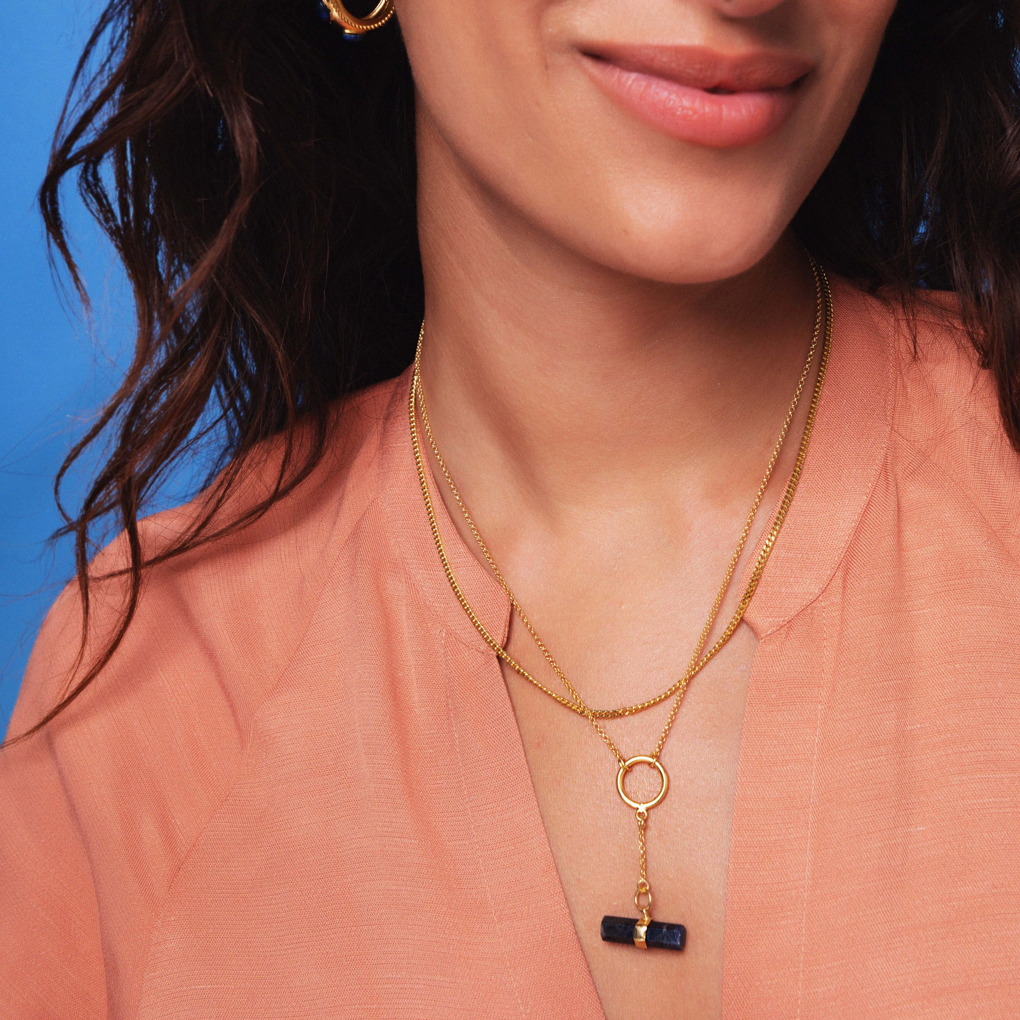 Misty Gold Chain Necklace Set