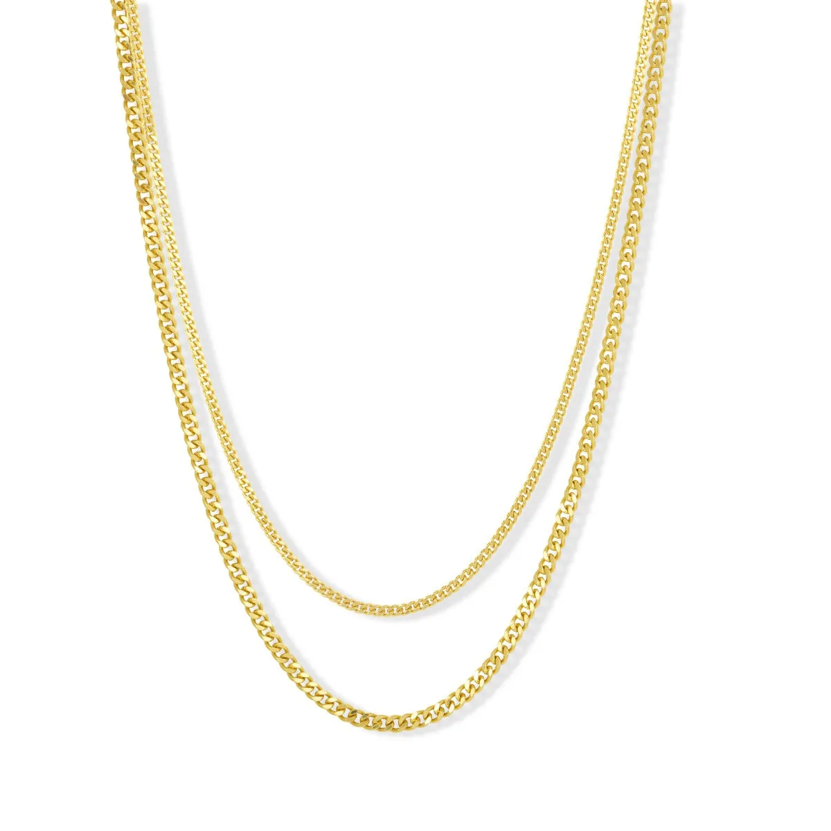 Misty Gold Chain Necklace Set