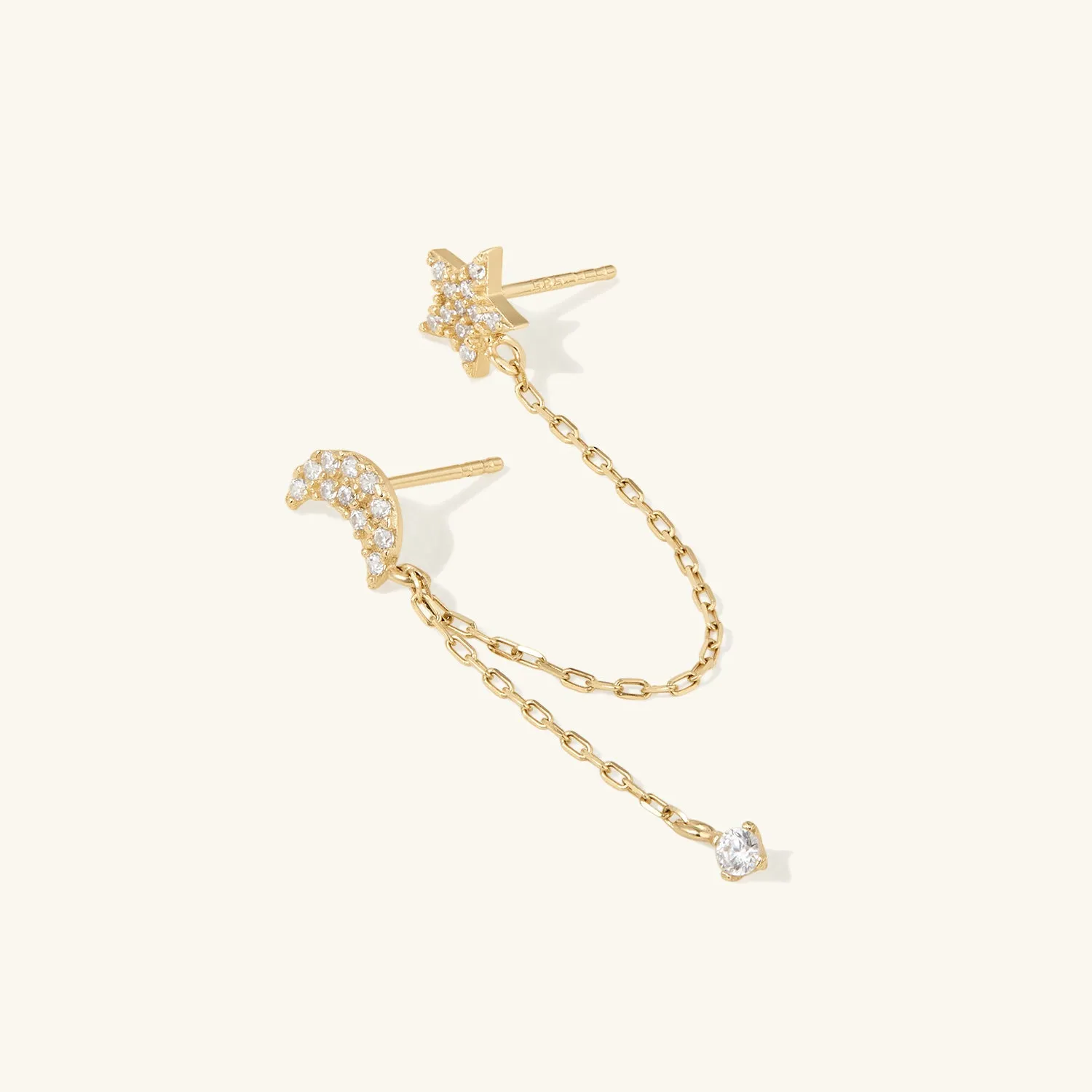 Moon Star Comet Stud