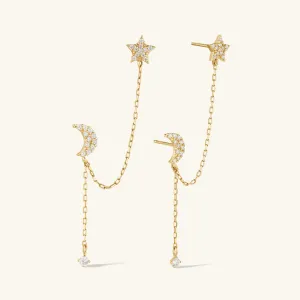 Moon Star Comet Stud