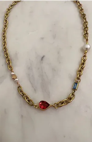Motovun Necklace Red Blue