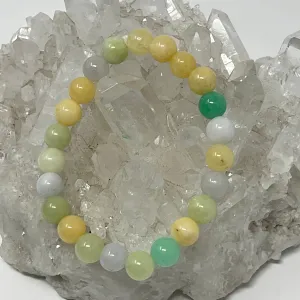 Multi-Color Jade 8mm Round Bracelet