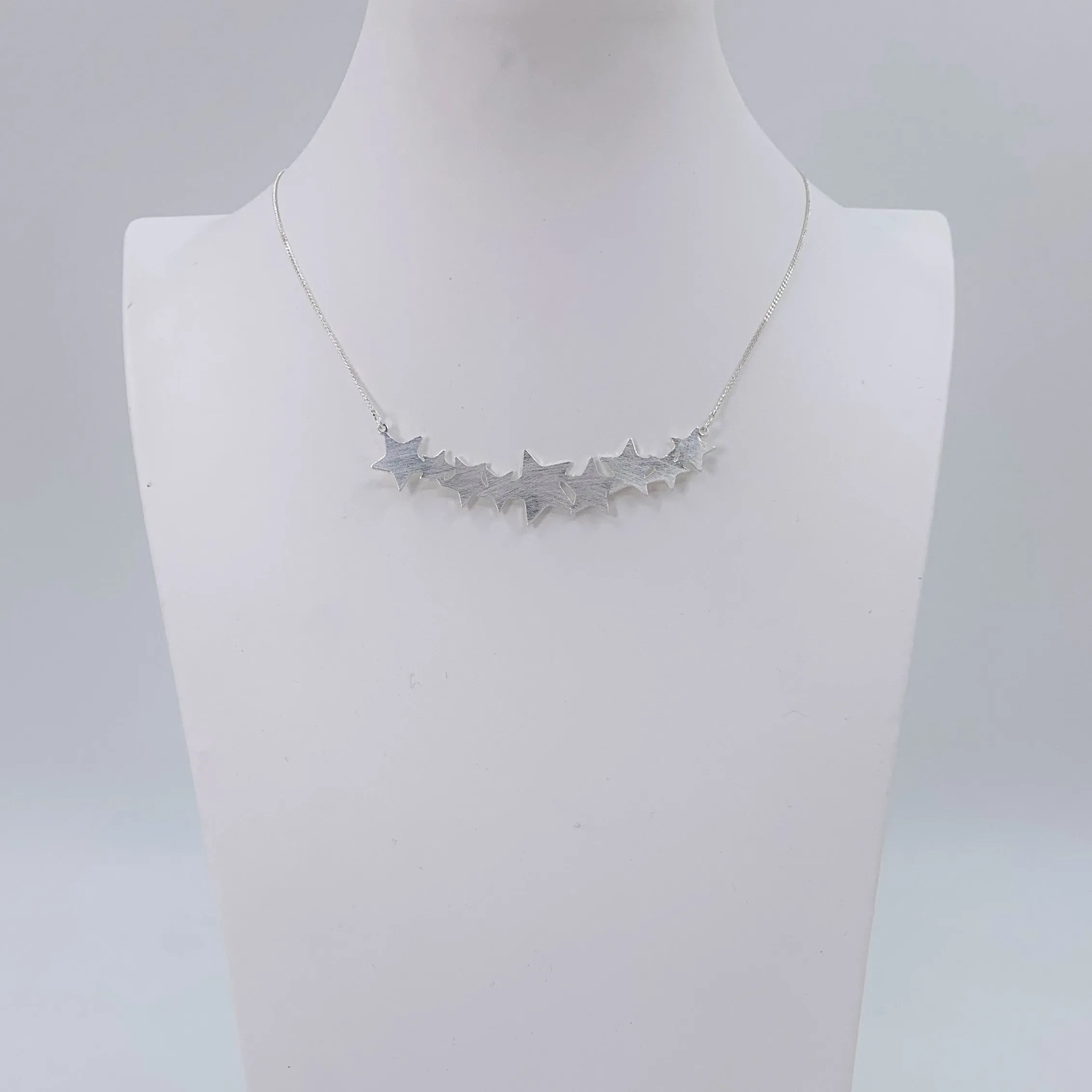 Multi star section contemporary necklace