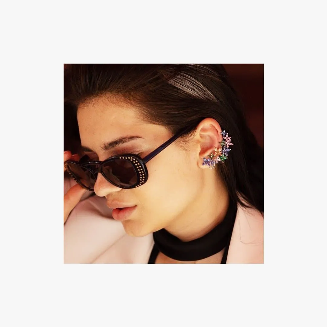 Multiflower Silver Stylish Cuff