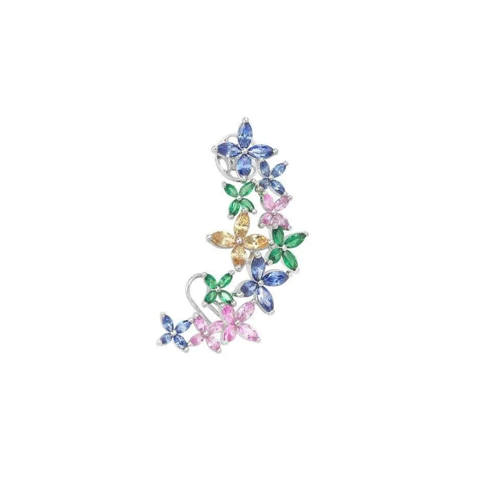 Multiflower Silver Stylish Cuff