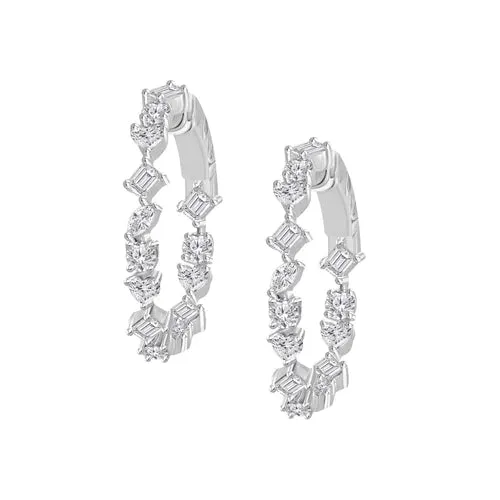 Multishape Statement Diamond Hoops
