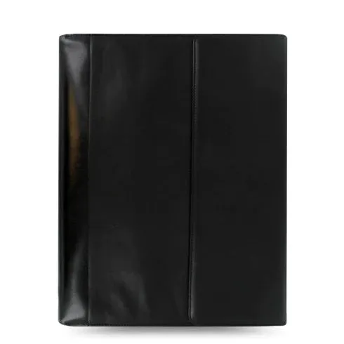 Nappa A4 Leather Zipped Folio with Removable Rings Black - Sale