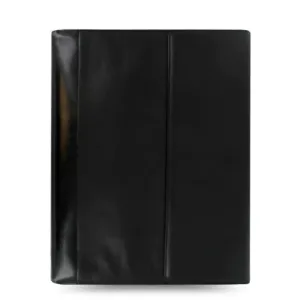 Nappa A4 Leather Zipped Folio with Removable Rings Black - Sale