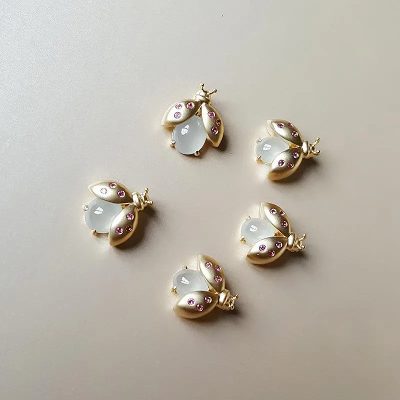New design natural ice chalcedony seven-star ladybug necklace pendant
