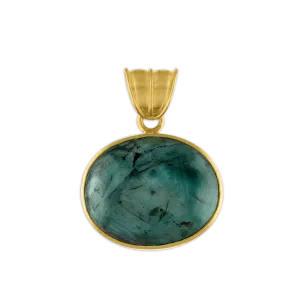 Opaque Emerald Oval Pendant