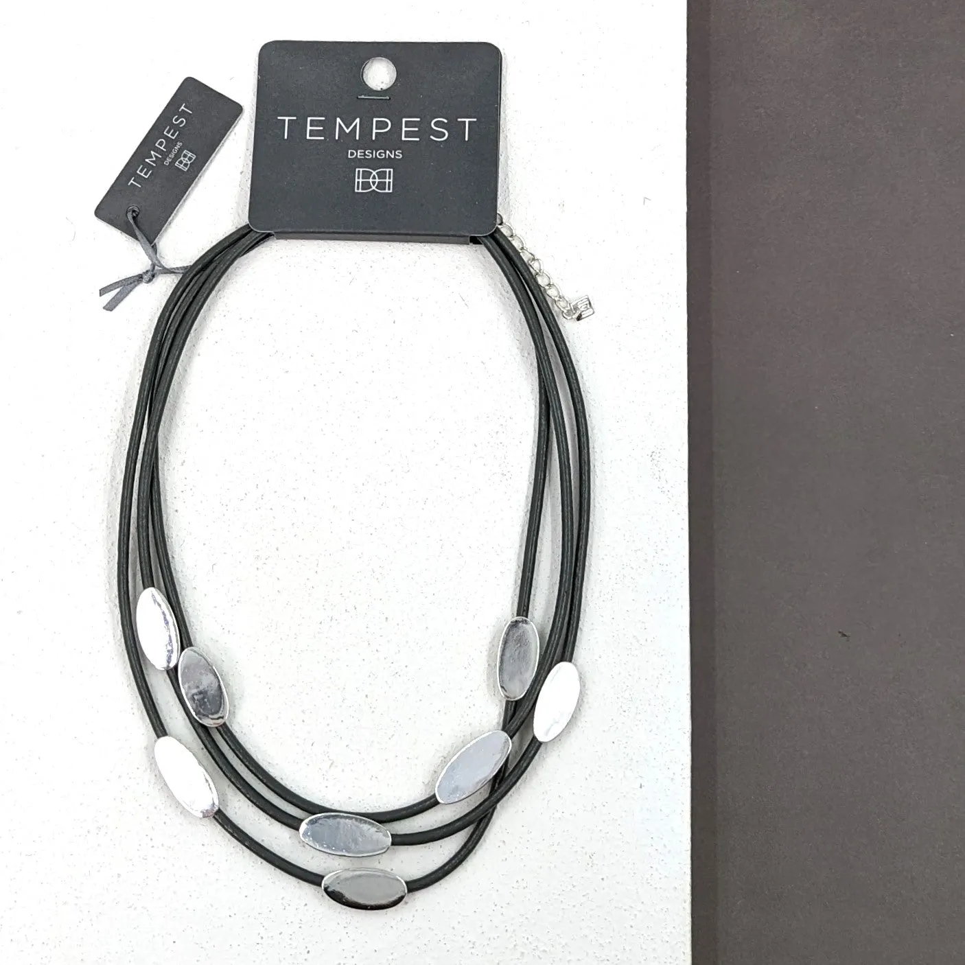 Oval components contemporary necklace