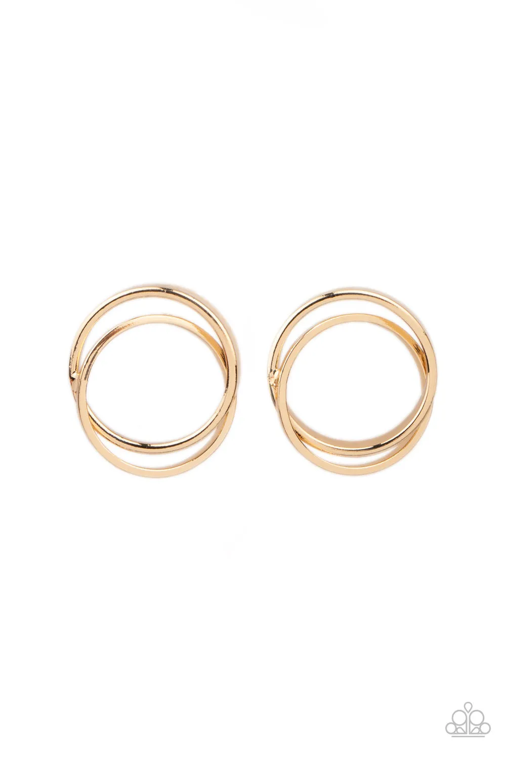 Paparazzi Always In The Loop - Gold Earrings
