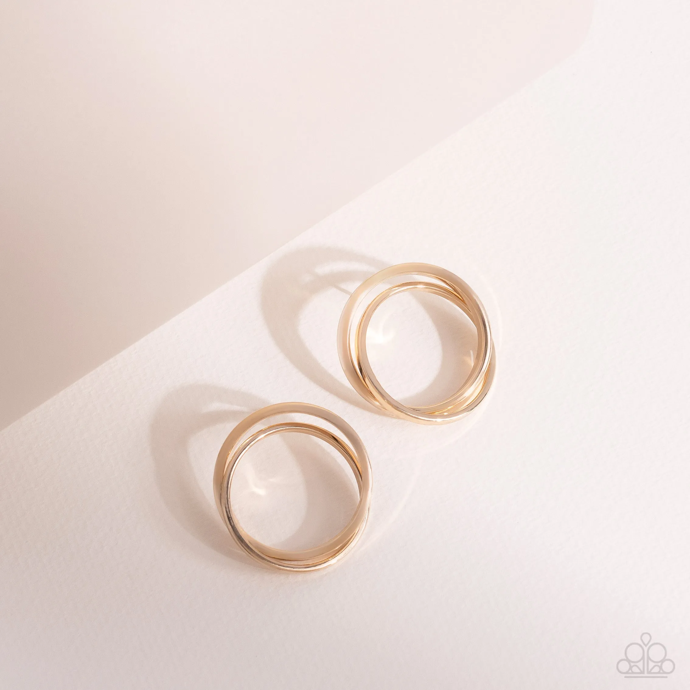 Paparazzi Always In The Loop - Gold Earrings