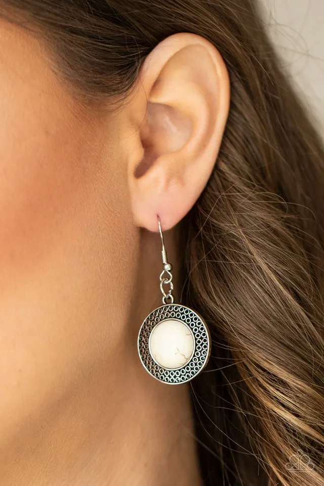 Paparazzi Necklace ~ Circle The Wagons - White