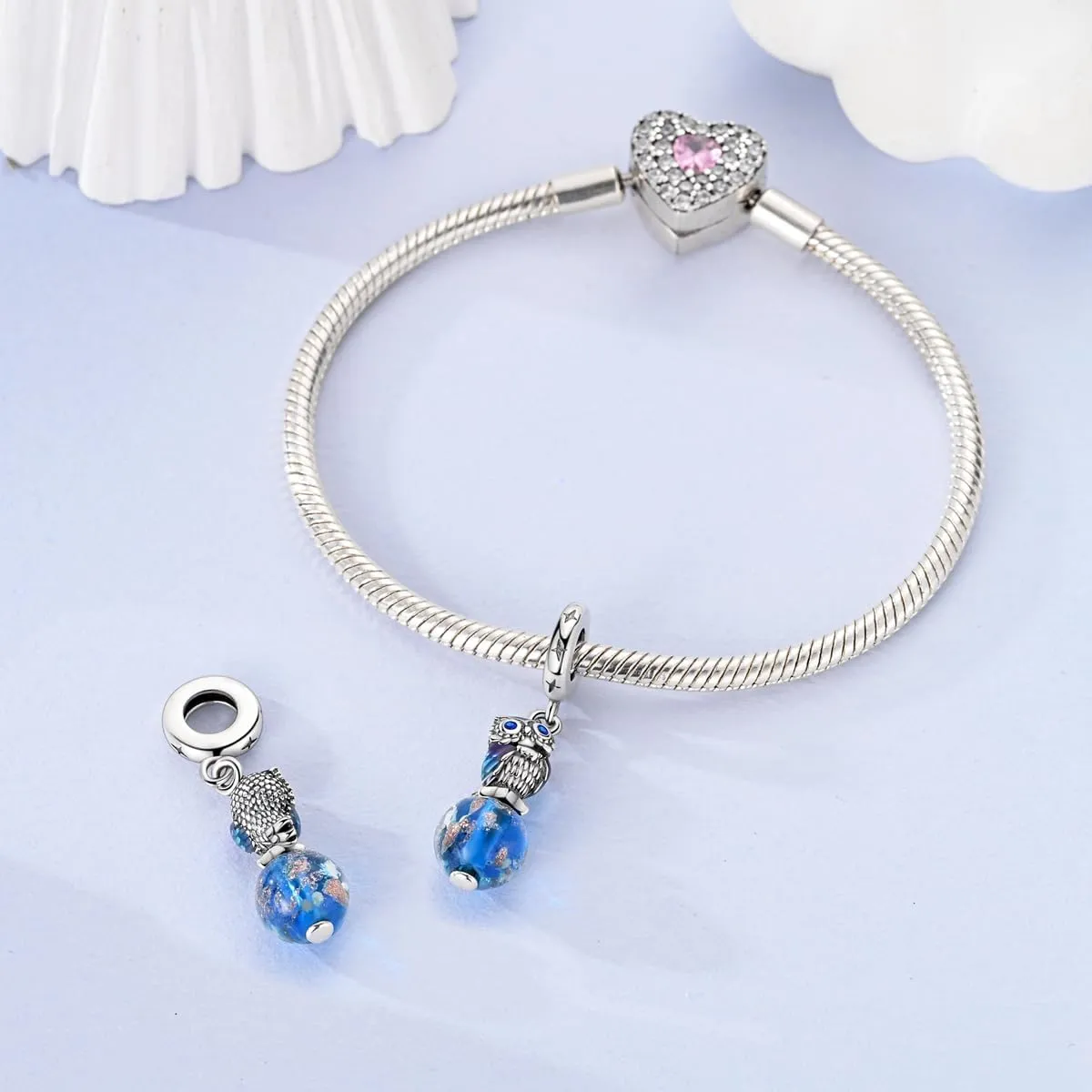 Parmuz Charms for Bracelet Necklace 925 Sterling Silver Beads Love Pet Butterfly Star Moon Dangle Pendant Jewelry Charm for Women
