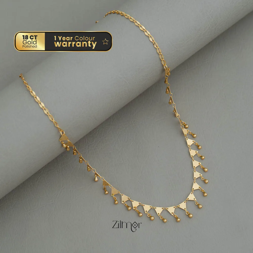 PE101851 Gold Plated Geometric shape Collar Necklace
