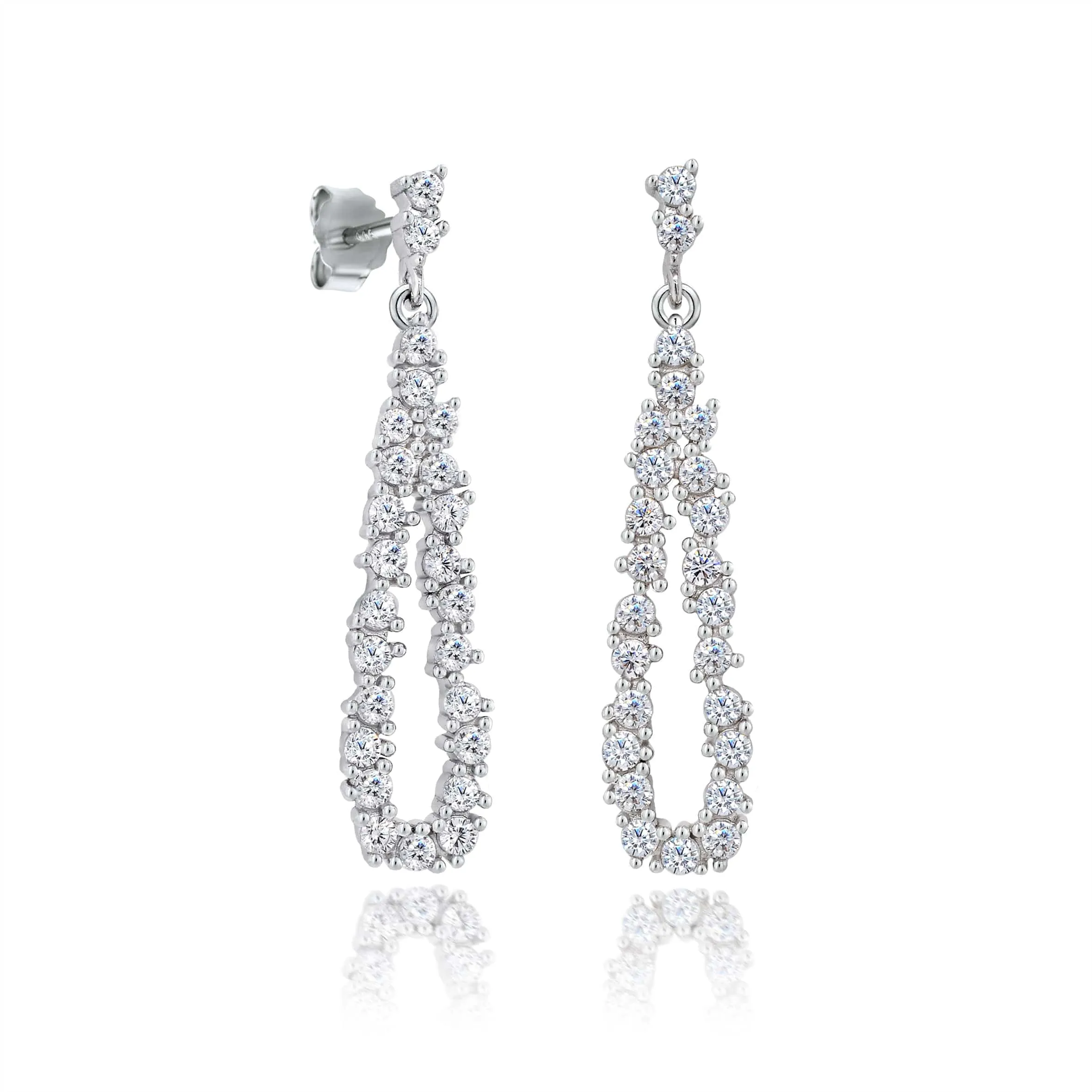 Pear Drop Studded Earrings