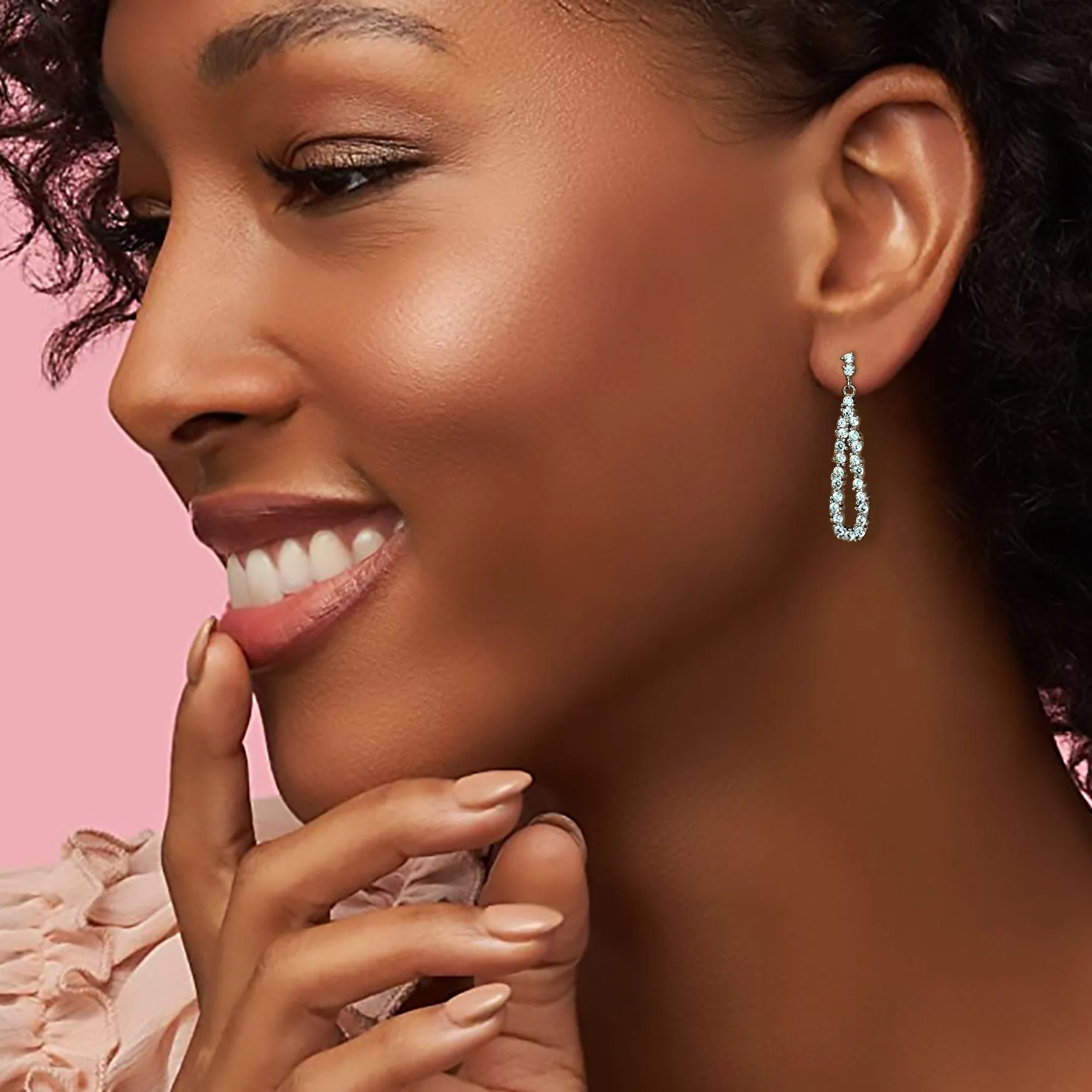 Pear Drop Studded Earrings