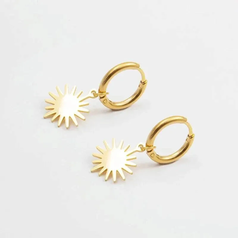 Pendant Hoop Earrings