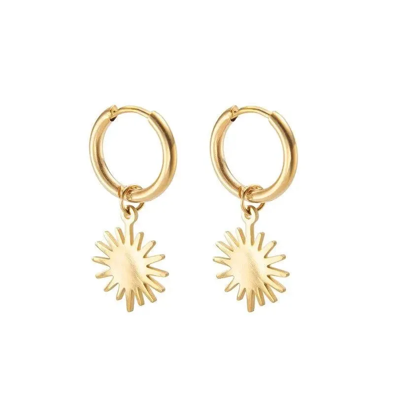 Pendant Hoop Earrings