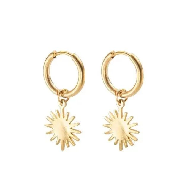 Pendant Hoop Earrings