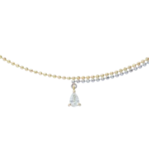 Pixel 0.12ct pear chain necklace