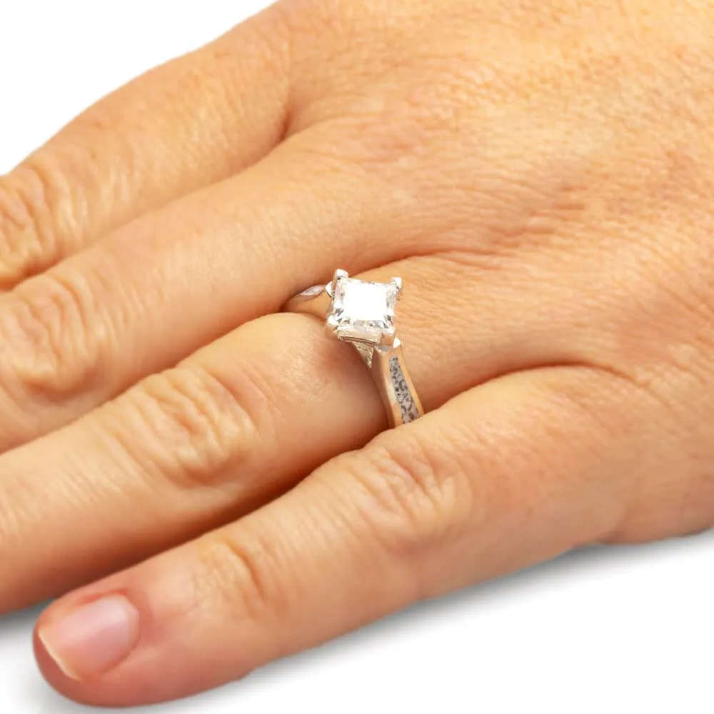 Platinum Solitaire Engagement Ring With Stardust