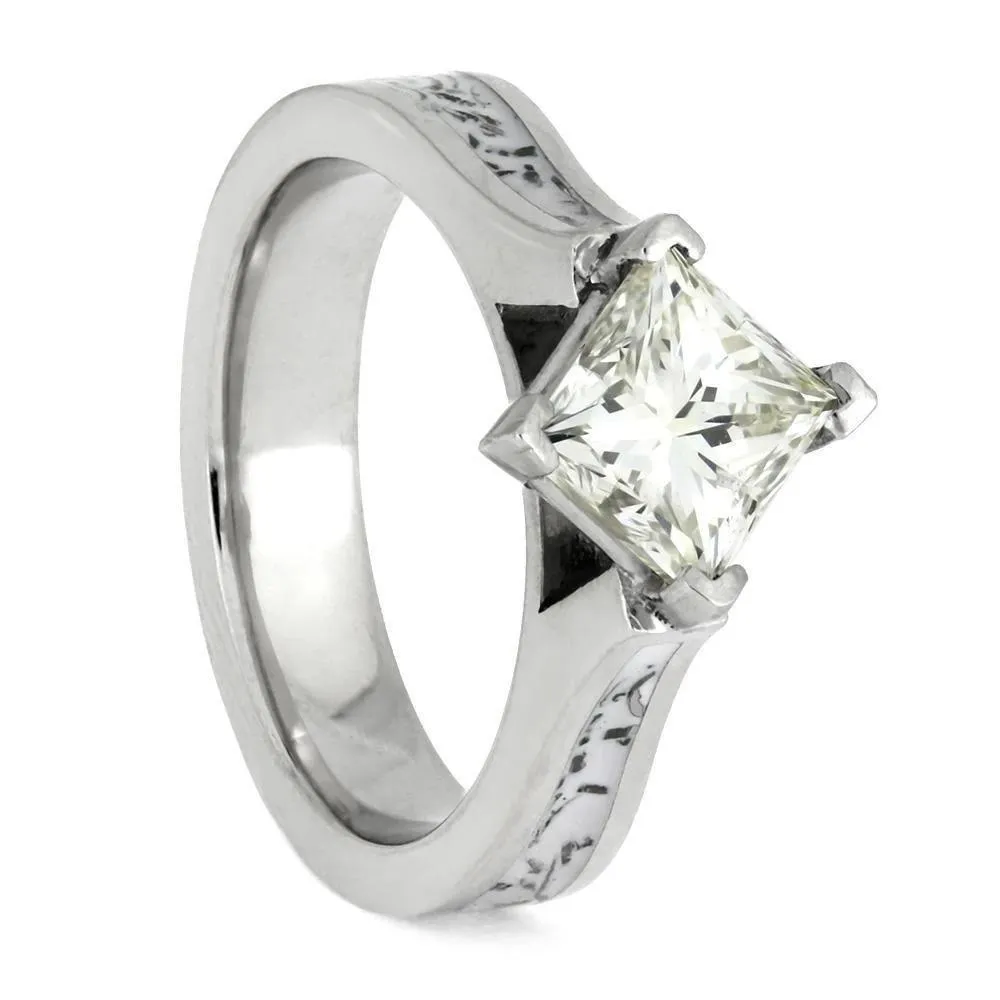 Platinum Solitaire Engagement Ring With Stardust